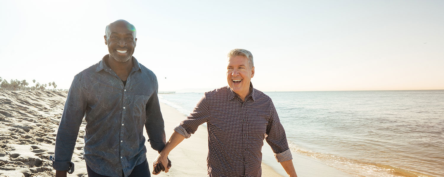 Senior couple on the beach